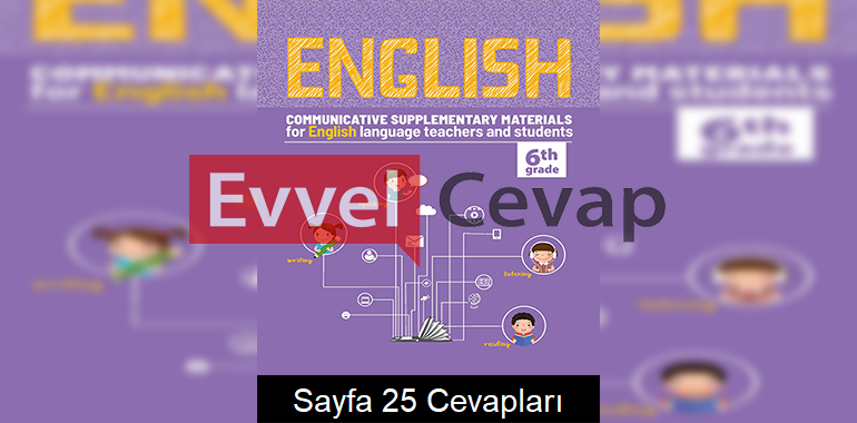 6. Sınıf İngilizce Etkinlik Kılavuz Kitabı Cevapları 6. Ünite Sayfa 25