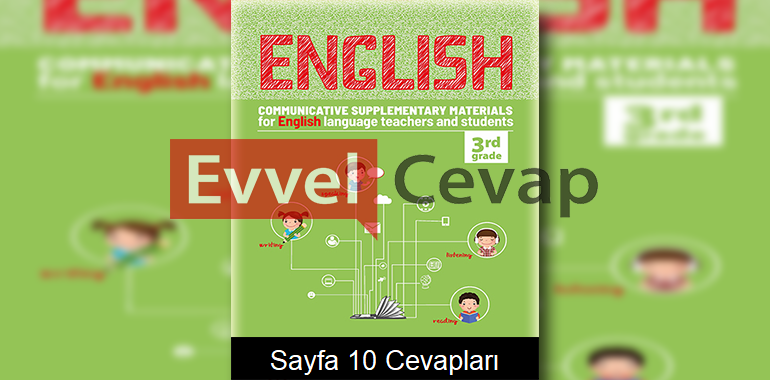 3. Sınıf İngilizce Çalışma Sayfaları Kitabı Cevapları 5. Ünite Sayfa 10
