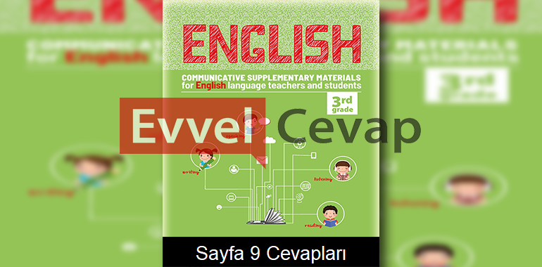3. Sınıf İngilizce Çalışma Sayfaları Kitabı Cevapları 8. Ünite Sayfa 9