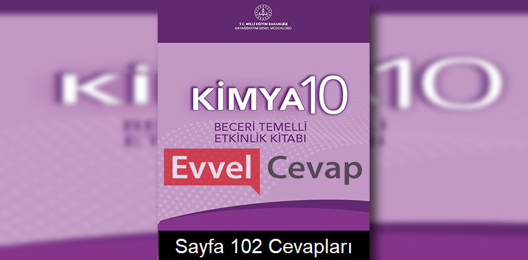 10. Sınıf Kimya Beceri Temelli Etkinlik Kitabı Cevapları Sayfa 102