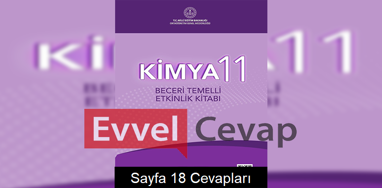 11. Sınıf Kimya Beceri Temelli Etkinlik Kitabı Cevapları Sayfa 18