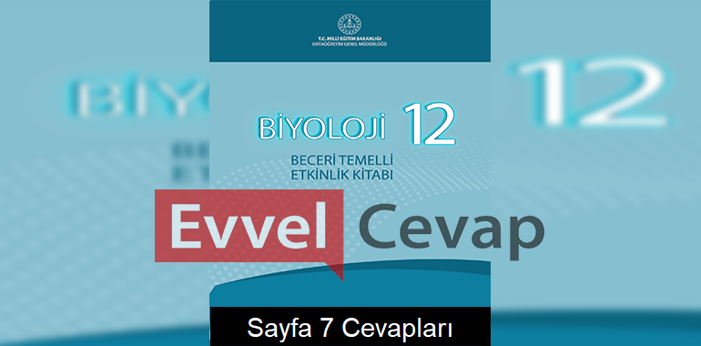 12. Sınıf Biyoloji Beceri Temelli Etkinlik Kitabı Cevapları Sayfa 7