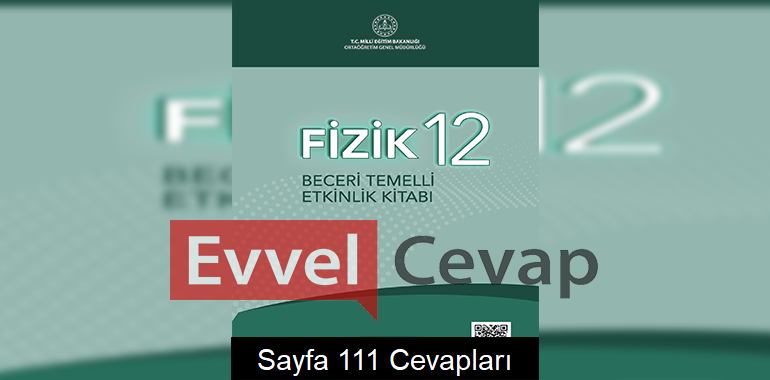 12. Sınıf Fizik Beceri Temelli Etkinlik Kitabı Cevapları Sayfa 111