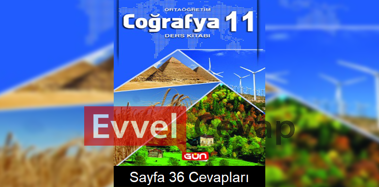11. Sınıf Coğrafya Ders Kitabı Sayfa 36 Cevapları Gün Yayınları