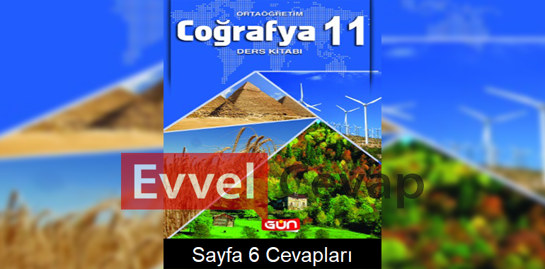 11. Sınıf Coğrafya Ders Kitabı Sayfa 6 Cevapları Gün Yayınları