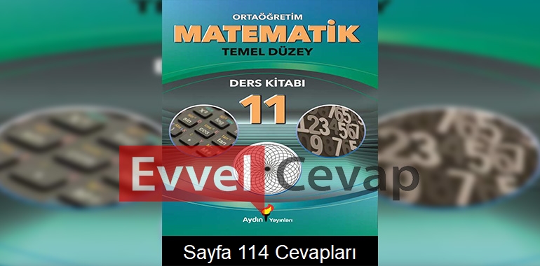 11. Sınıf Temel Düzey Matematik Ders Kitabı Sayfa 114 Cevapları Aydın Yayınları