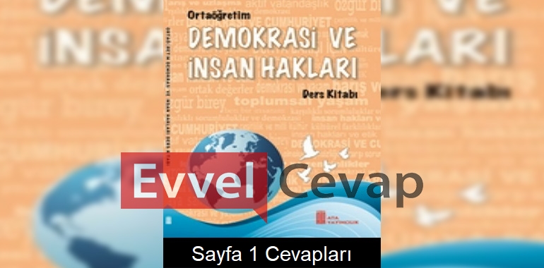 Demokrasi ve İnsan Hakları Ders Kitabı Sayfa 1 Cevapları Ata Yayıncılık