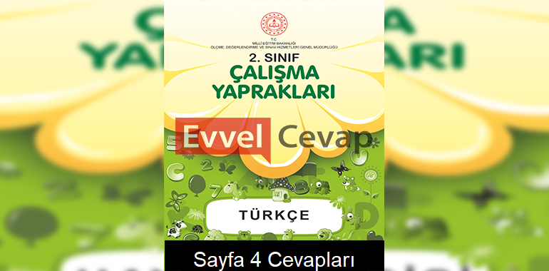 2. Sınıf Türkçe Çalışma Yaprakları Cevapları Şubat 2022 Sayfa 4