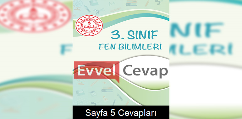 3. Sınıf Fen Bilimleri Çalışma Soruları Cevapları Sayfa 5