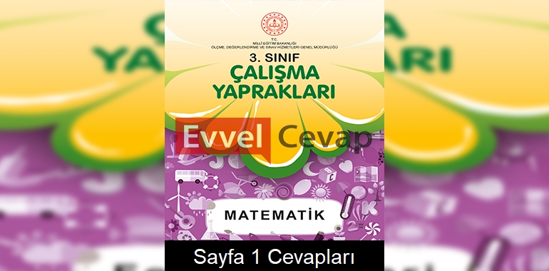 3. Sınıf Matematik Çalışma Yaprakları Cevapları Nisan 2022 Sayfa 1