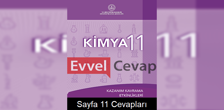 11. Sınıf Kimya Kazanım Kavrama Etkinlikleri Cevapları Sayfa 11