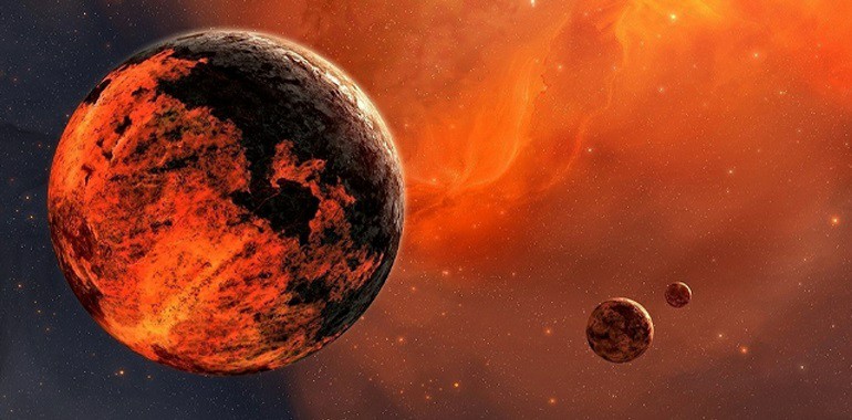 Alev Alev Kızıl Gezegen Mars