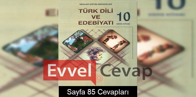 10. Sınıf Türk Dili ve Edebiyatı Ders Kitabı Cevapları Sayfa 85 (MESEM)