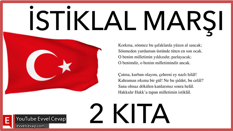 İstiklal Marşı İlk 2 Kıta