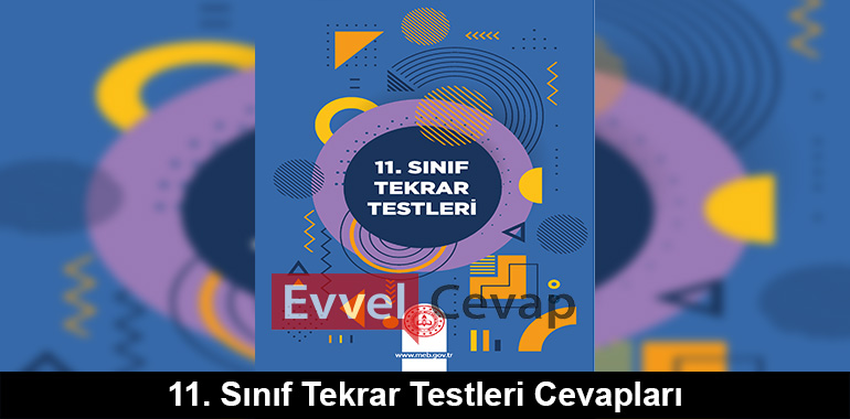 11. Sınıf Tekrar Testleri Kitabı Cevapları