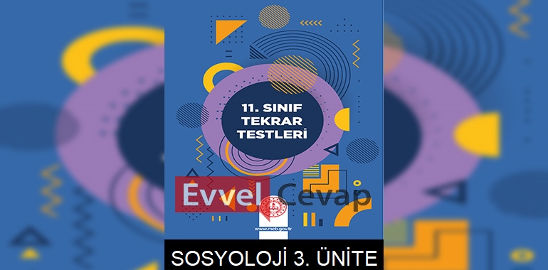 11. Sınıf Tekrar Testleri Sosyoloji 3. Ünite Cevapları