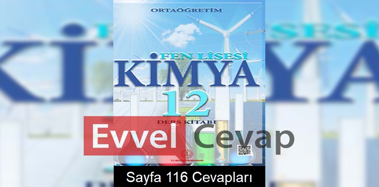 12. Sınıf Fen Lisesi Kimya Ders Kitabı Cevapları Sayfa 116