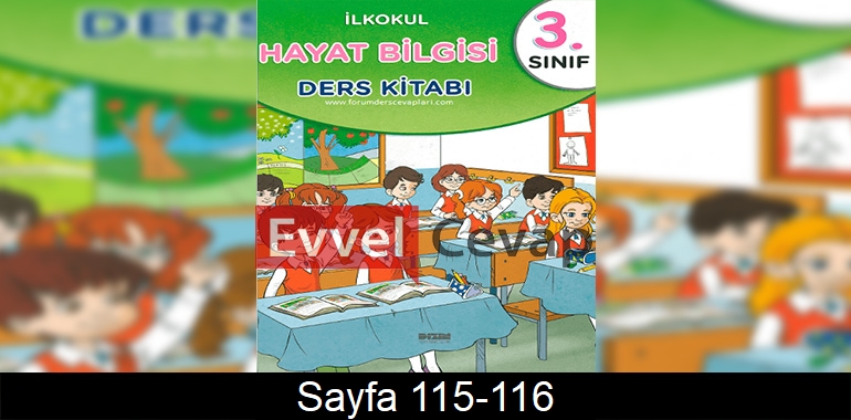 3. Sınıf Hayat Bilgisi Ders Kitabı Cevapları Dizin Yayınları Sayfa 115-116