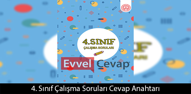 4. Sınıf Çalışma Soruları Cevap Anahtarı