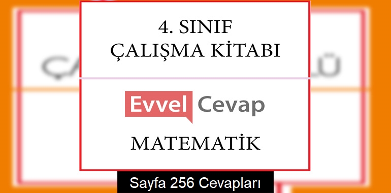 4. Sınıf Matematik Çalışma Kitabı Cevapları Sayfa 256