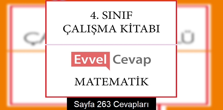 4. Sınıf Matematik Çalışma Kitabı Cevapları Sayfa 263