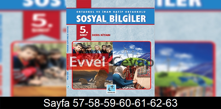5. Sınıf Sosyal Bilgiler Ders Kitabı Cevapları E Kare Yayıncılık Sayfa 57-58-59-60-61-62-63