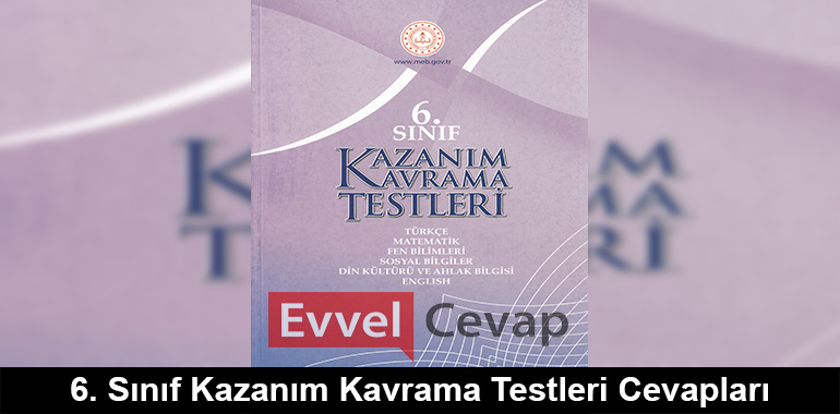 6. Sınıf Kazanım Kavrama Testleri Cevapları