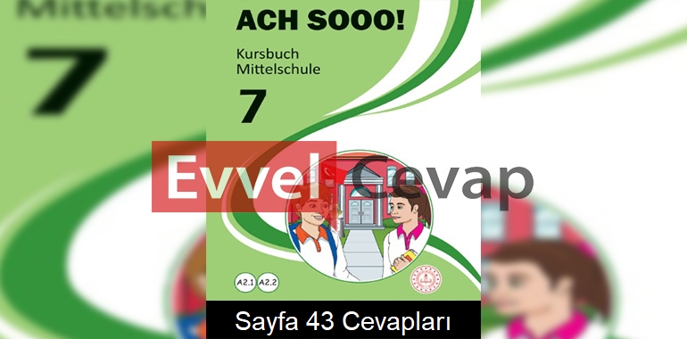 7. Sınıf Almanca A2.1-2 Ders Kitabı Sayfa 43 Cevapları Meb Yayınları