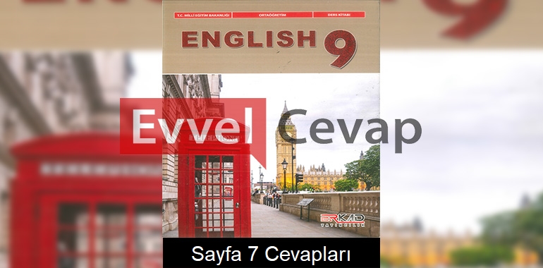9. Sınıf İngilizce Ders Kitabı Cevapları Erkad Yayıncılık Sayfa 7