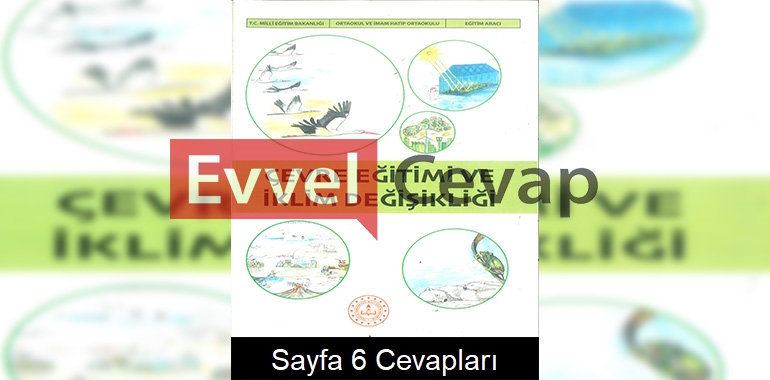 Çevre Eğitimi ve İklim Değişikliği Ders Kitabı Cevapları Meb Yayınları Sayfa 6