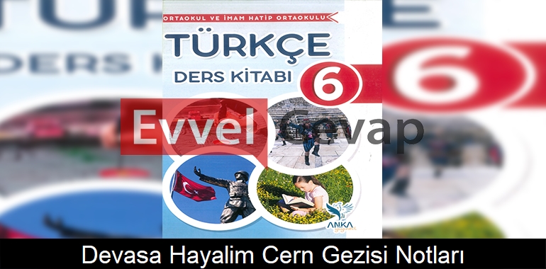 Devasa Hayalim Cern (Sörn) Gezisi Notları Metni Etkinlik Cevapları (6. Sınıf Türkçe)
