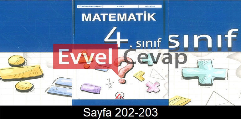 4. Sınıf Ada Yayınları Matematik Ders Kitabı Cevapları Sayfa 202-203