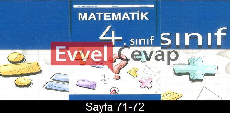 4. Sınıf Ada Yayınları Matematik Ders Kitabı Cevapları Sayfa 71-72