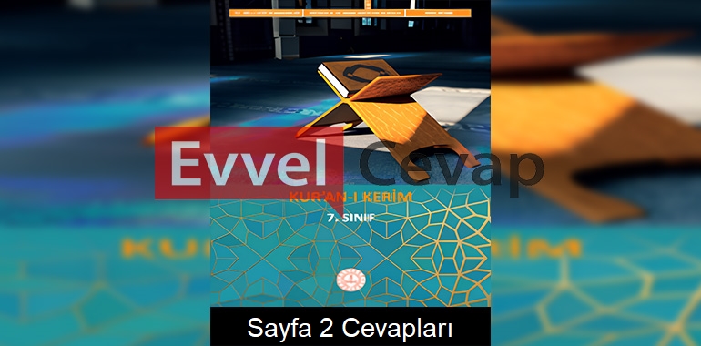 7. Sınıf Kur’an-ı Kerim Ders Kitabı Cevapları Meb Yayınları Sayfa 2