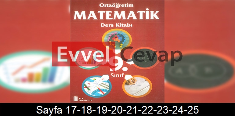 9. Sınıf Ata Yayınları Matematik Ders Kitabı Cevapları Sayfa 17-18-19-20-21-22-23-24-25
