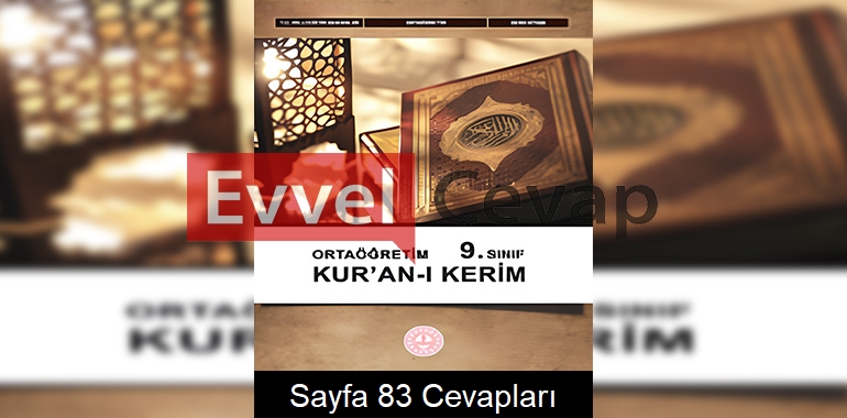 9. Sınıf Kur’an-ı Kerim Kitabı Cevapları Meb Yayınları Sayfa 83