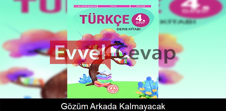 Gözüm Arkada Kalmayacak Metni Etkinlik Cevapları (4. Sınıf Türkçe)