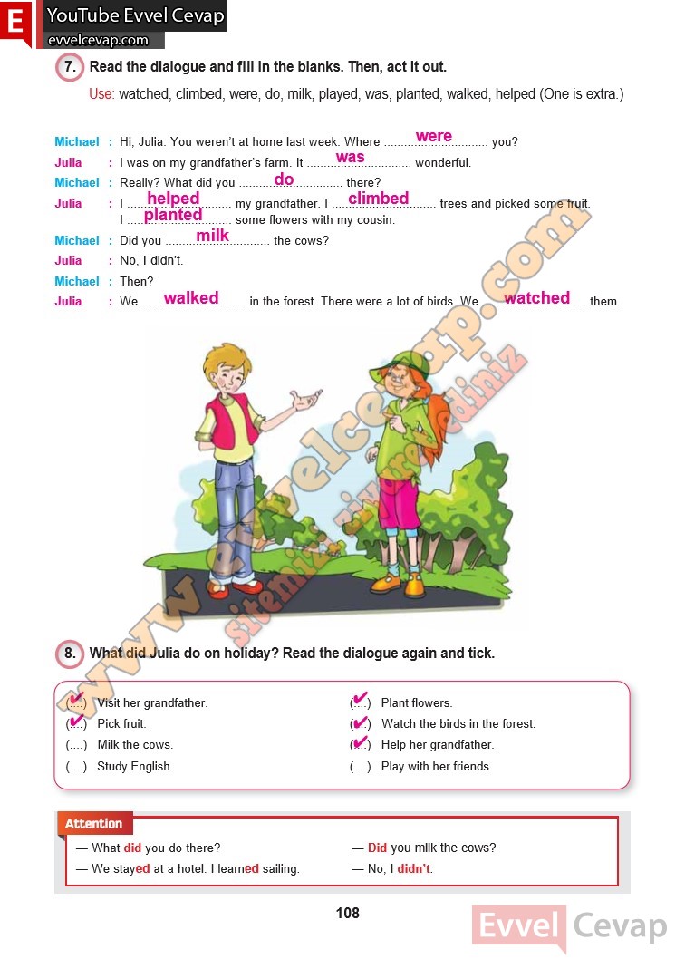 6-sinif-ingilizce-ders-kitabi-cevabi-hecce-yayinlari-sayfa-108