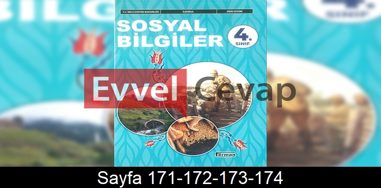 4. Sınıf Ferman Yayınları Sosyal Bilgiler Ders Kitabı Cevapları Sayfa 171-172-173-174
