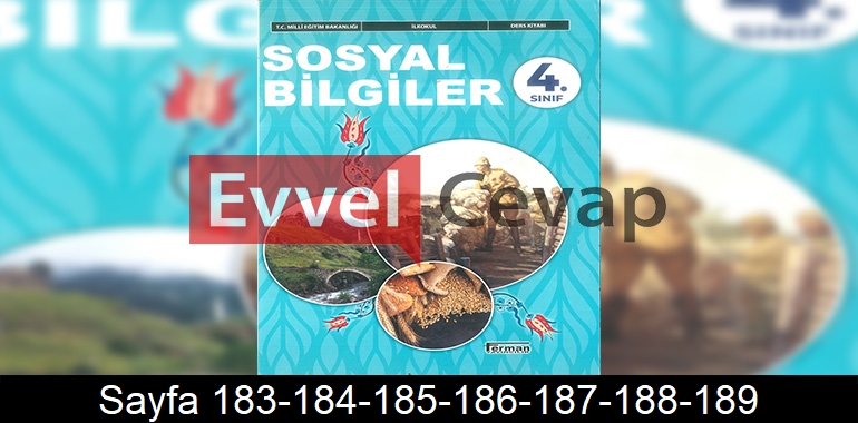 4. Sınıf Ferman Yayınları Sosyal Bilgiler Ders Kitabı Cevapları Sayfa 183-184-185-186-187-188-189