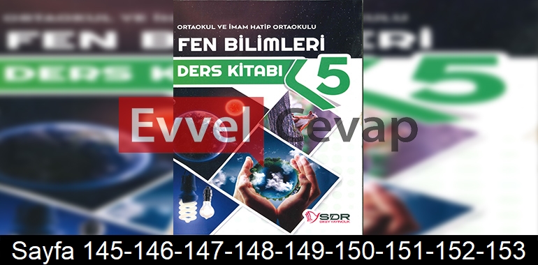 5. Sınıf SDR Dikey Yayınları Fen Bilimleri Ders Kitabı Cevapları Sayfa 145-146-147-148-149-150-151-152-153