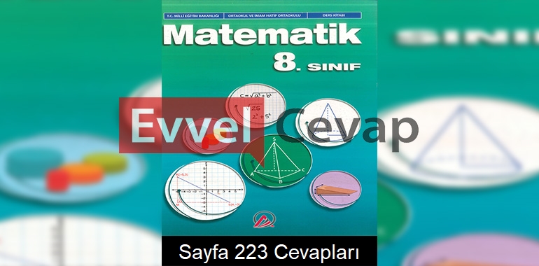 8. Sınıf Matematik Ders Kitabı Cevapları Ada Yayınları Sayfa 223