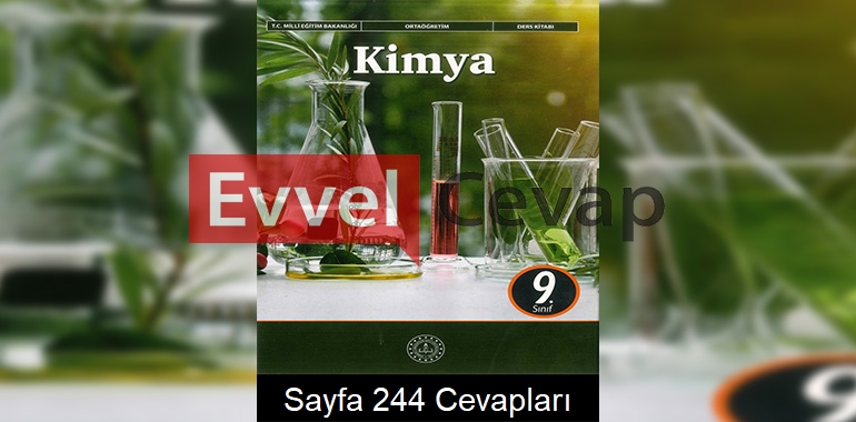 9. Sınıf Kimya Ders Kitabı Cevapları Meb Yayınları Sayfa 244