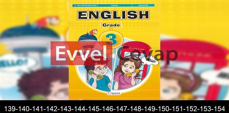 3. Sınıf SDR Dikey Yayıncılık İngilizce Ders Kitabı Cevapları Sayfa 139-140-141-142-143-144-145-146-147-148-149-150-151-152-153-154