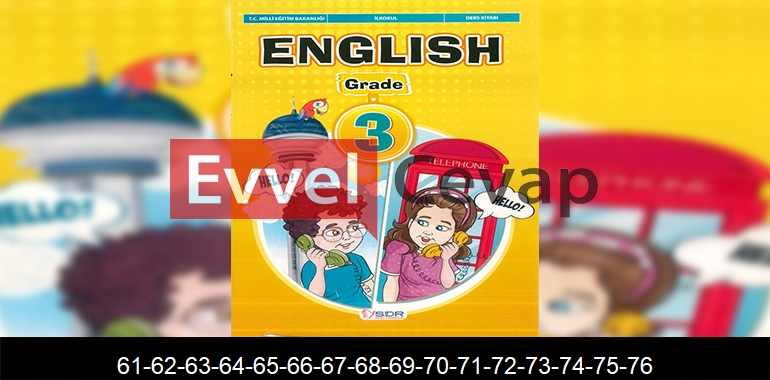 3. Sınıf SDR Dikey Yayıncılık İngilizce Ders Kitabı Cevapları Sayfa 61-62-63-64-65-66-67-68-69-70-71-72-73-74-75-76