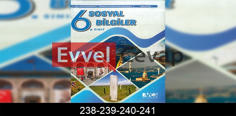 6. Sınıf Evos Yayınları Sosyal Bilgiler Ders Kitabı Cevapları Sayfa 238-239-240-241