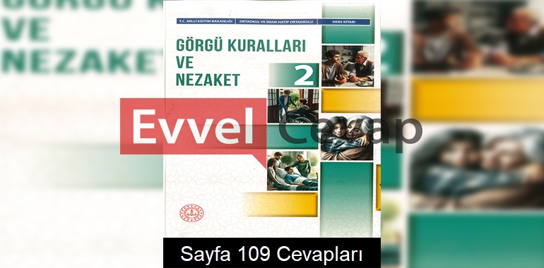 Görgü Kuralları ve Nezaket Ders Kitabı Cevapları Meb Yayınları (2. Kitap) Sayfa 109