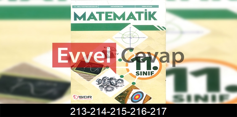 11. Sınıf Matematik Ders Kitabı Cevapları SDR Dikey Yayıncılık Sayfa 213-214-215-216-217