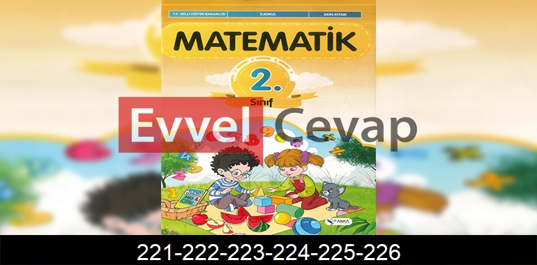 2. Sınıf Anka Yayınları Matematik Ders Kitabı Cevapları Sayfa 221-222-223-224-225-226