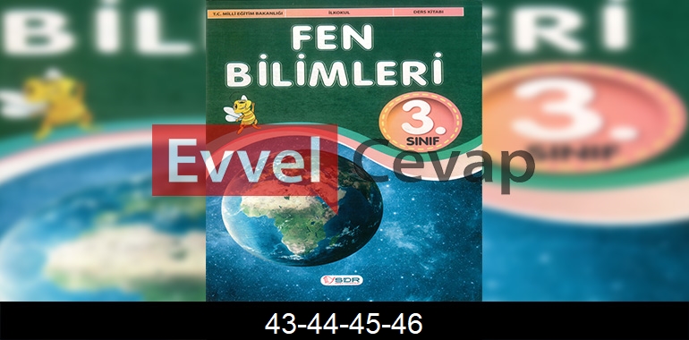 3. Sınıf Fen Bilimleri Ders Kitabı Cevapları SDR Dikey Yayıncılık Sayfa 43-44-45-46